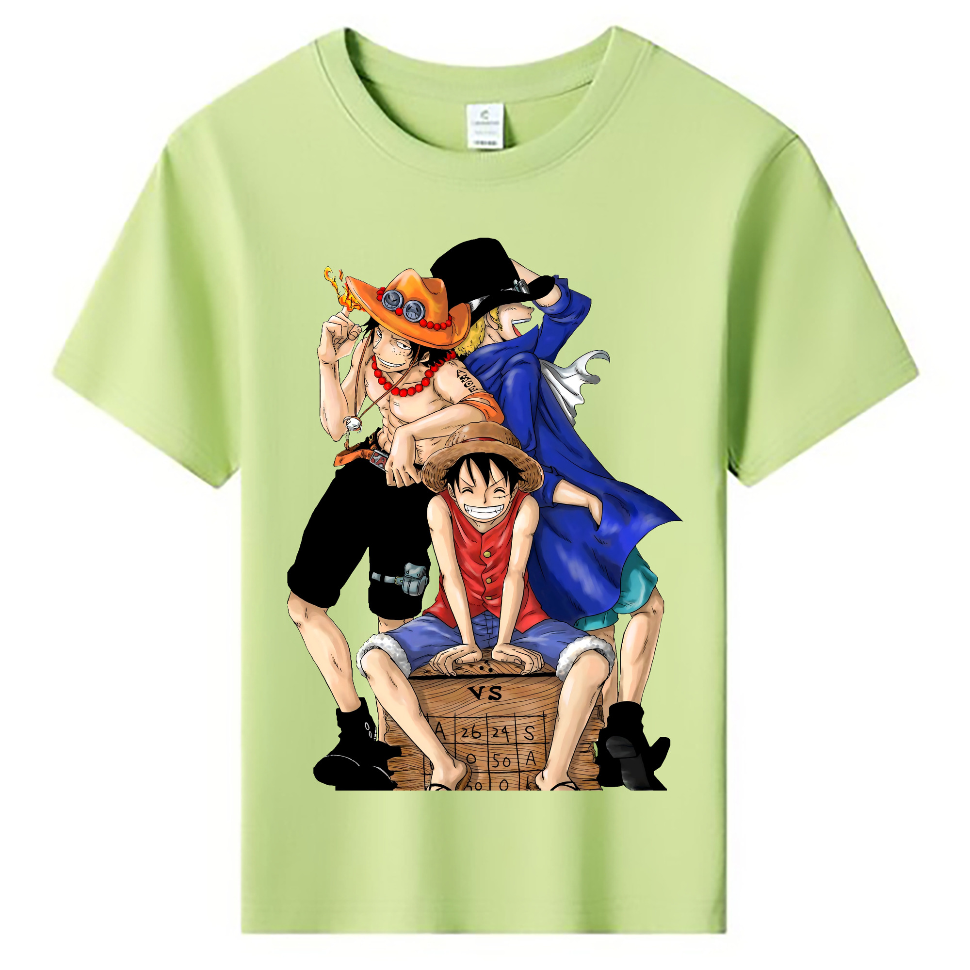 ワンピース モンキー・D・ルフィ ONE PIECE Monkey D. Luffy 綿100％キッズTシャツ（フロントプリント）